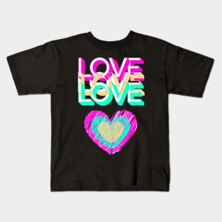 Love brightly 80s Kids T-Shirt